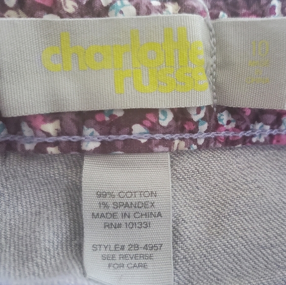 Charlotte Russe Jean Shorts Womens Size 10 Distressed Gray Cutoffs Daisy Dukes - Picture 8 of 9